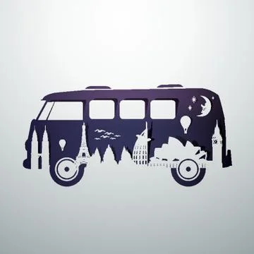 Van Concept 스톡 일러스트