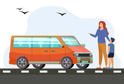 Van Concept Illustration Stock Illustration