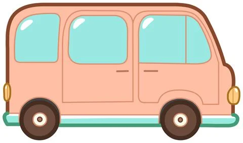 Van Cute Icon Stock Illustration