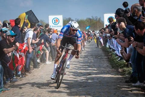 VAN DER POEL Mathieu: Paris - Roubaix - MenÂ s Race VAN DER POEL Mathieu (.. Stock Photos