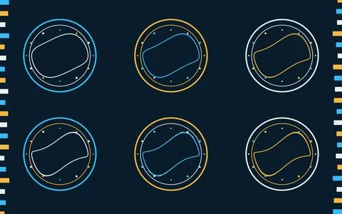 Van der Pol Limit Cycle Rings Background Stock-Illustration