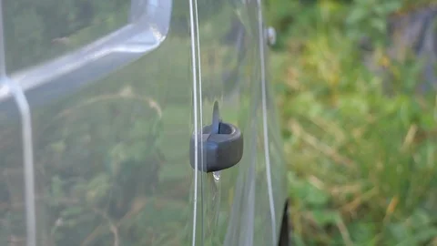 Van door handle with reflections Stock Footage 116132793