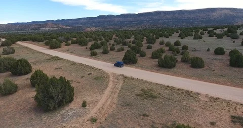 Van driving an a lonely road Stock Footage 86151257