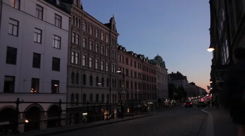 Van driving by in the night Stock Footage 41280946