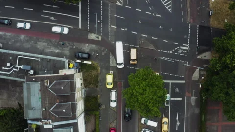 Van Driving Through Cologne City Intersection 库存影片 340934690