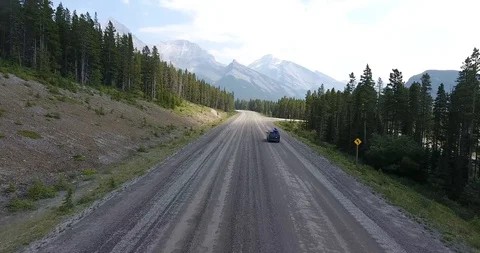 Van driving through mountains in Alaska Stock Footage 86129622
