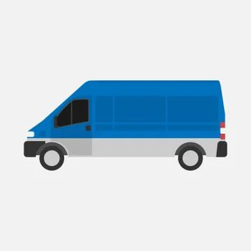 Van flat vehicle Vector illustration Stock Illustration