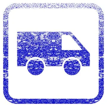 Van Framed Textured Icon Stock Illustration