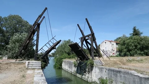 Van Gogh Bridge Stock Footage 77005596