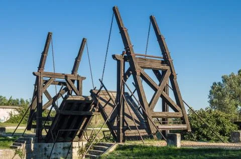Van Gogh drawbridge Foto stock