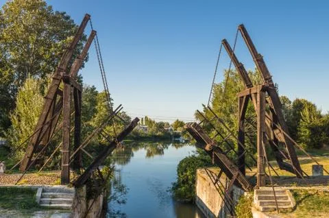 Van Gogh drawbridge Foto stock