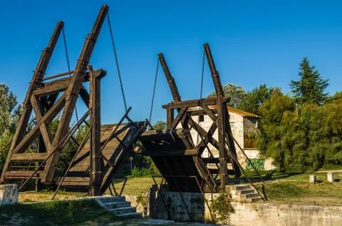 Van Gogh drawbridge Foto stock