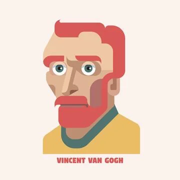Van Gogh Portrait Stock Illustration