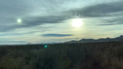 Van Horn, TX Sunrise Tracking Shot Stock Footage