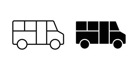 Van icon Illustration designs pack for Web Stock Illustration