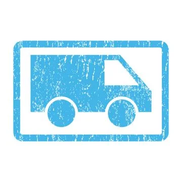 Van Icon Rubber Stamp Stock Illustration