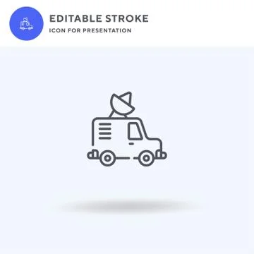 Van icon vector, filled flat sign, solid pictogram isolated on white, logo Stock Illustration