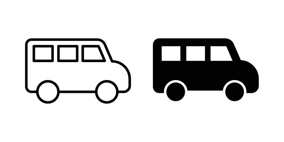 Van icon vector, symbol, logo illustrations Stock Illustration