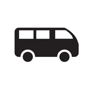 Van icon on white background Stock Illustration