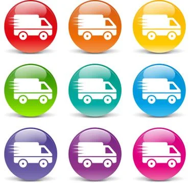Van icons Stock Illustration