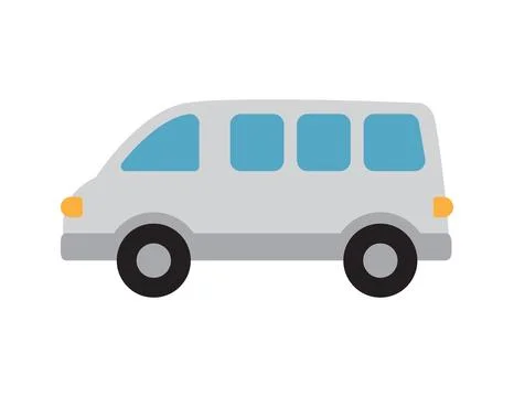 Van illustration for coloring book template, van car for kid worksheet prin.. 스톡 일러스트