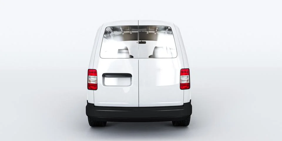 Van isolated on white. background Stock Illustration