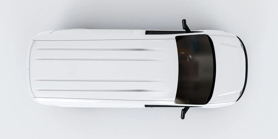 Van isolated on white. background Stockillustratie