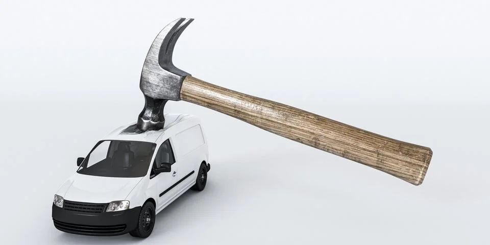 Van isolated on white. background Stock Illustration