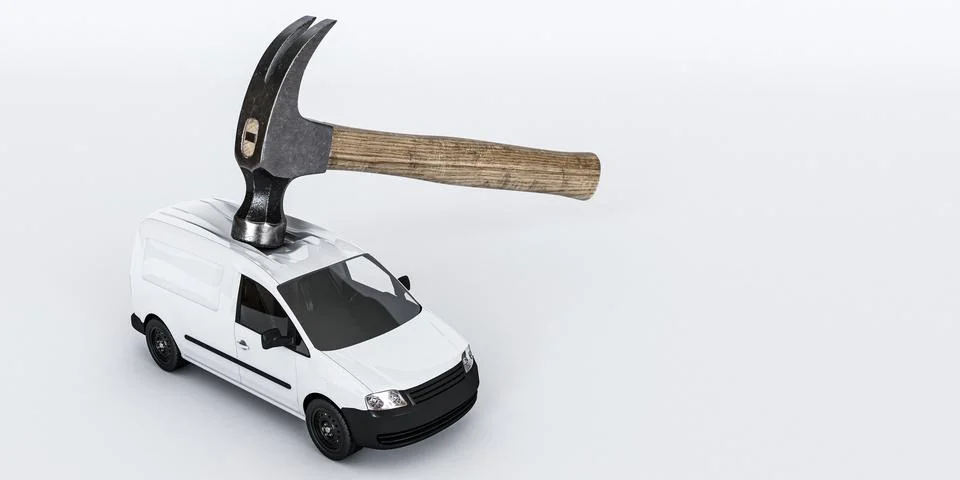 Van isolated on white. background 스톡 일러스트