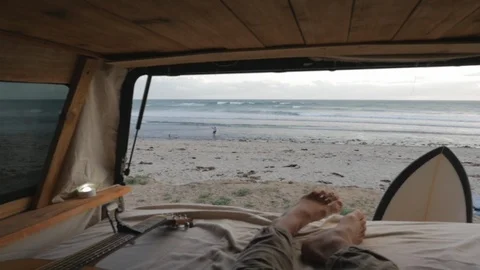 Van Life Beach Life Stock Footage 87716210
