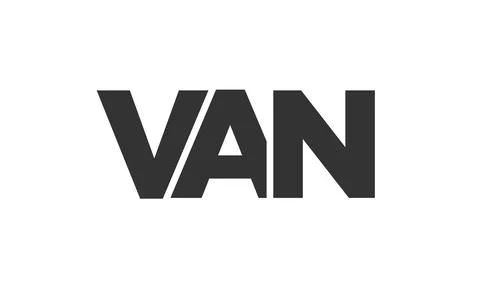 VAN logo design template with strong and modern bold text. Initial based ve.. Stock Illustration