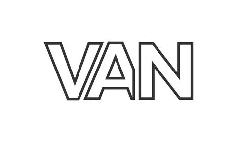 VAN logo design template with strong and modern bold text. Initial based ve.. Stock Illustration