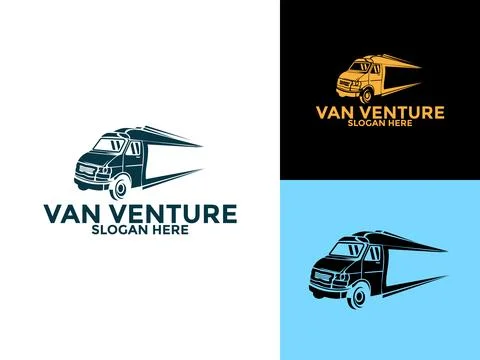 Van Logo vector, mini van symbol logo template, delivery and logistic servi.. Stock Illustration