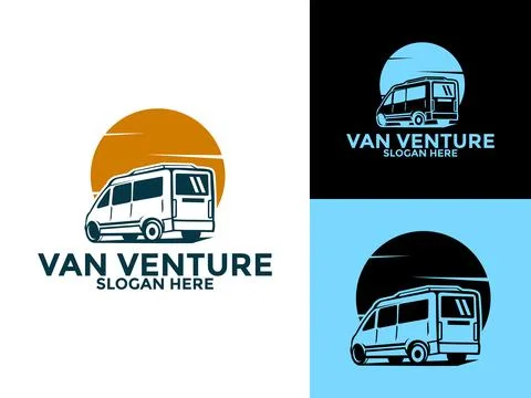 Van Logo vector, mini van symbol logo template, delivery and logistic servi.. Stock Illustration