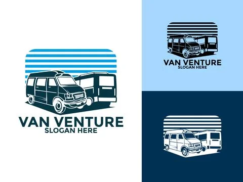Van Logo vector, mini van symbol logo template, delivery and logistic servi.. Stock Illustration