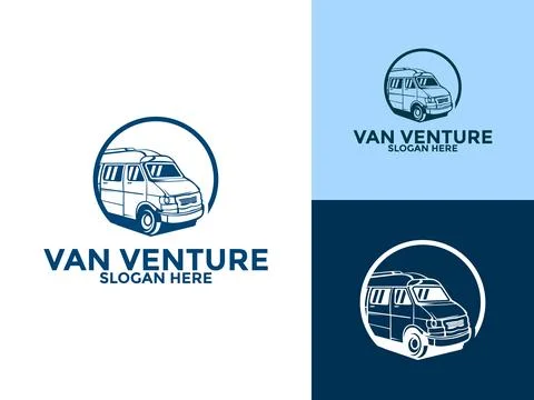 Van Logo vector, mini van symbol logo template, delivery and logistic servi.. Stock Illustration