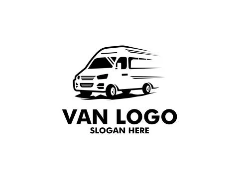 Van logo vector template isolated on white background Stock Illustration