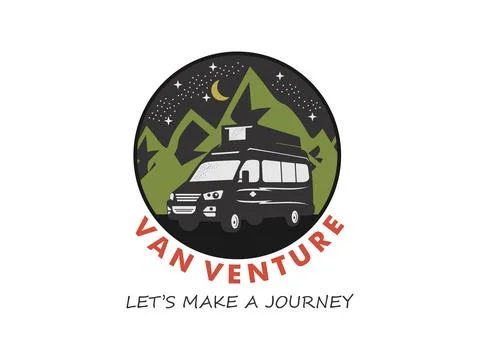 Van logo vector template isolated on white background Stock Illustration