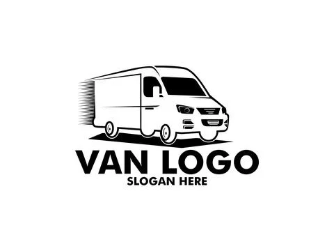 Van logo vector template isolated on white background Stock Illustration