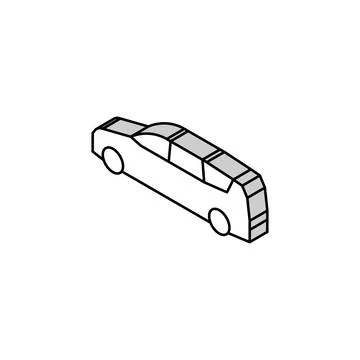 Van minivan car isometric icon vector illustration Stock Illustration