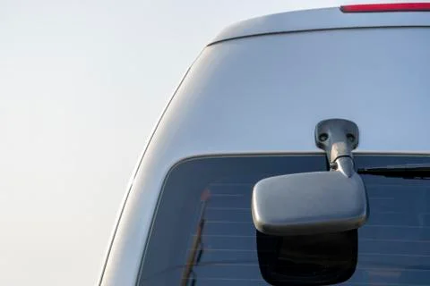 Van mirror rear view back caravan side view Stock Photos