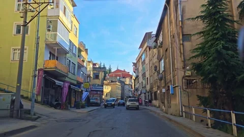A van is parked on the side of a street Stock Footage 273004557