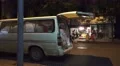 Van Parked On Street By Shops At Night City Of Chengdu China 4k or 4k+ Resolution