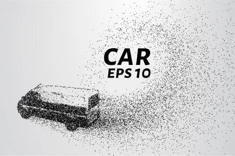 Van of the particles. The van consists of circles and points. Stock Illustration