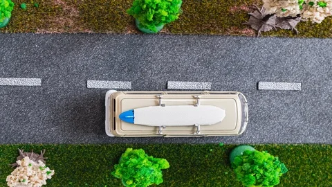 Van on a road. Stock Footage 126730464