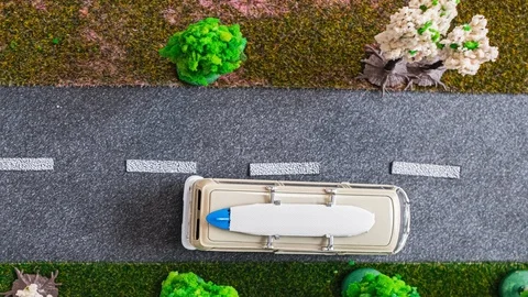 Van on a road. Stock Footage 126730475