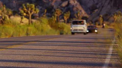 Van on roadtrip Stock-Footage 62345531