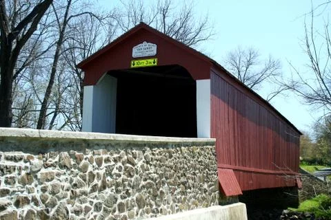 Van sandt covered bridge Stock Photos