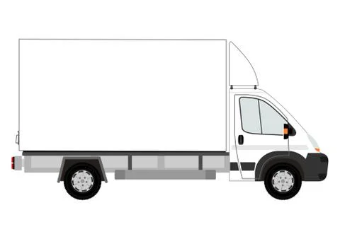 Van with space for any text Stock Illustration