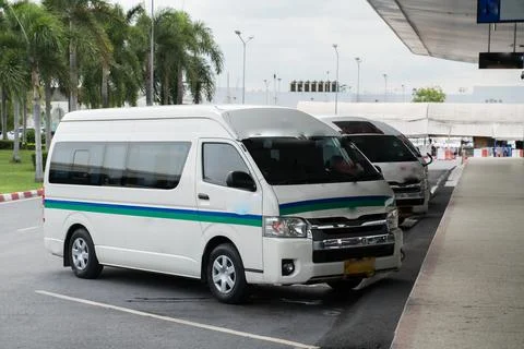 Van stop in station Stock Photos